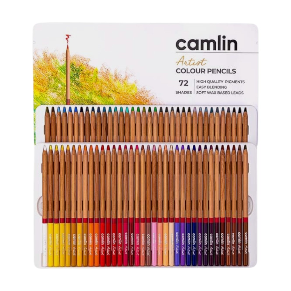 Camlin Artist Colour Pencils - 24 & 72 Shades - Wax-Based Sets